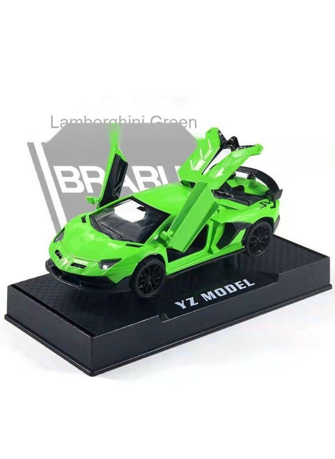 LAMBORGHINI 1:32 Lambo LP770 Car Model Toy Child Sound and Light Pull Back Car Zinc Alloy Toys for Kids Boy Girl Gift  - Image 2