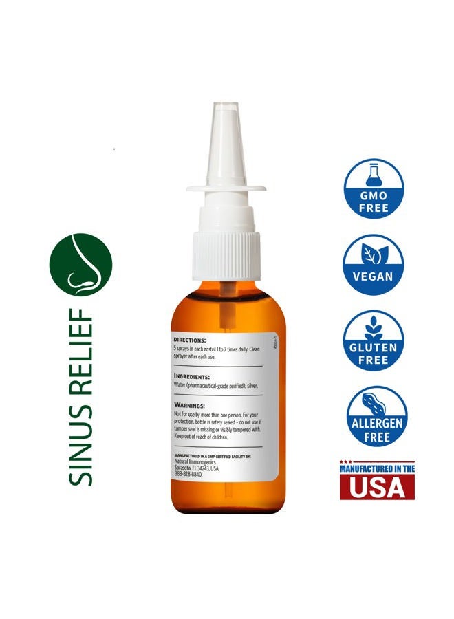 Argentyn 23 Professional Bio-Active Silver Hydrosol Sinus Relief - Colloidal Silver- 23Ppm, 2Oz (59Ml) - Natural Nasal Spray - Image 3