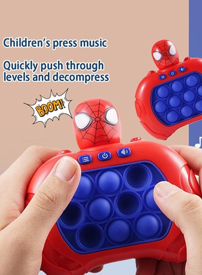 UNUNS Spider Quick Push Bubbles Game,Handheld Console Push Bubble Pop Puzzle Game Sensory Fidget Toy,Electronic Quick Push Game,Cool Stuff Toys,Gift For Adults Teens Kids Stress Relief And Brain Exercise  - Image 2
