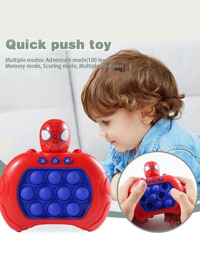 UNUNS Spider Quick Push Bubbles Game,Handheld Console Push Bubble Pop Puzzle Game Sensory Fidget Toy,Electronic Quick Push Game,Cool Stuff Toys,Gift For Adults Teens Kids Stress Relief And Brain Exercise  - Image 4