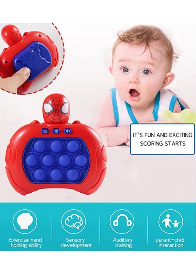 UNUNS Spider Quick Push Bubbles Game,Handheld Console Push Bubble Pop Puzzle Game Sensory Fidget Toy,Electronic Quick Push Game,Cool Stuff Toys,Gift For Adults Teens Kids Stress Relief And Brain Exercise  - Image 5