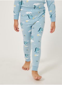 Styli Graphic Print Long Sleeve T-Shirt and Pyjama Set  - Image 5
