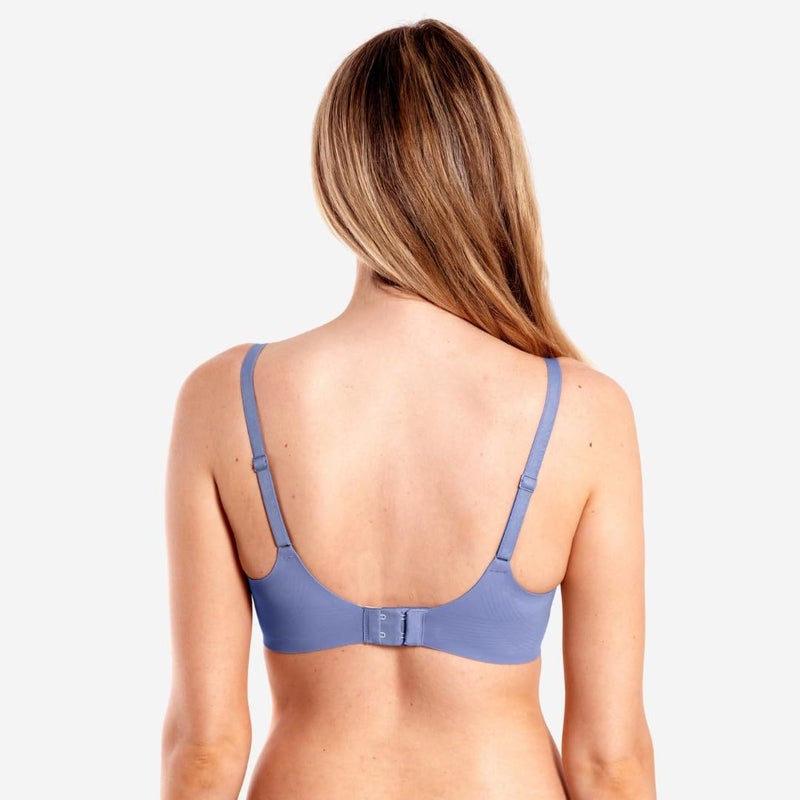 Floatley to The T-Shirt Wireless Push Up Lift Bra for Women, Soft Silky Everyday Comfort Bra with Removable Pads Blue Ice - Image 3
