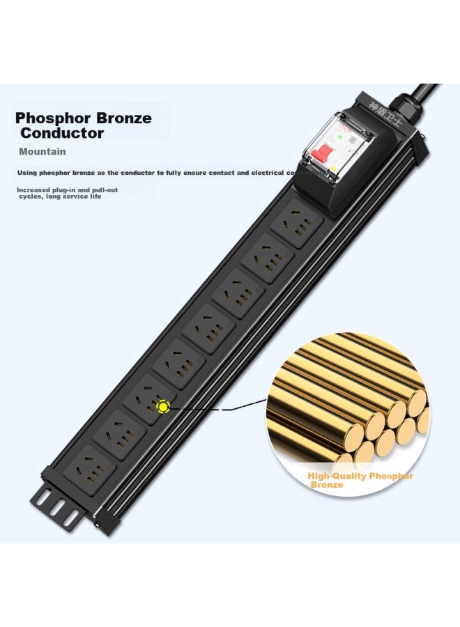 Sdws Pdu Cabinet Socket 8-port 32a Industrial Plug 10a Output New National Standard Leakage Protection Single Phase High Power Industrial Power Strip Sg38257n - Image 2