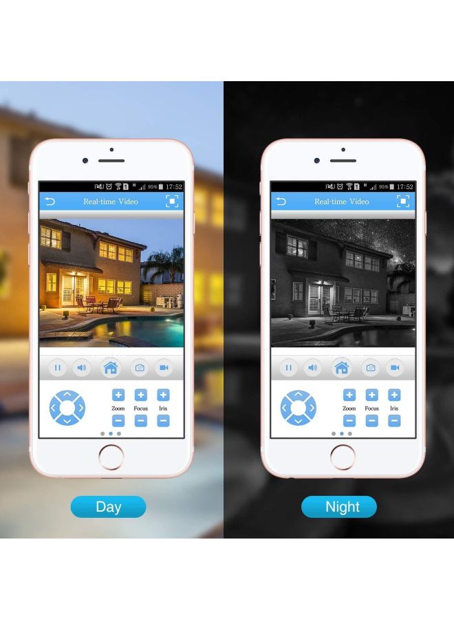 تومفيجن طقم كاميرات مراقبة خارجية عالية الوضوح على شكل رصاصة مكوّن من 8 قطع بتقنية P2P السحابية لتأمين المنزل - Image 4