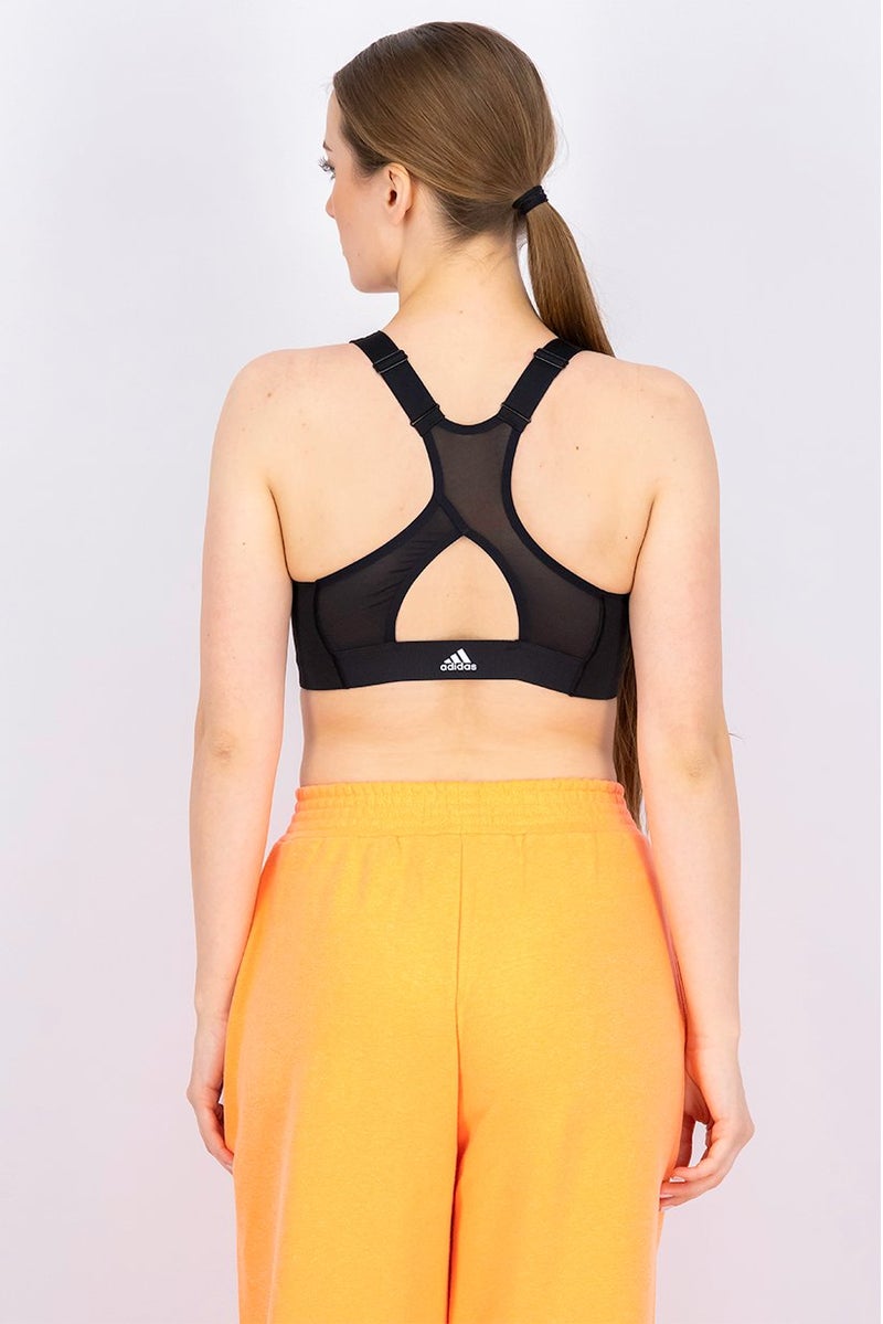 Adidas حمالة صدر رياضية مبطنة للنساء، سوداء - Image 3