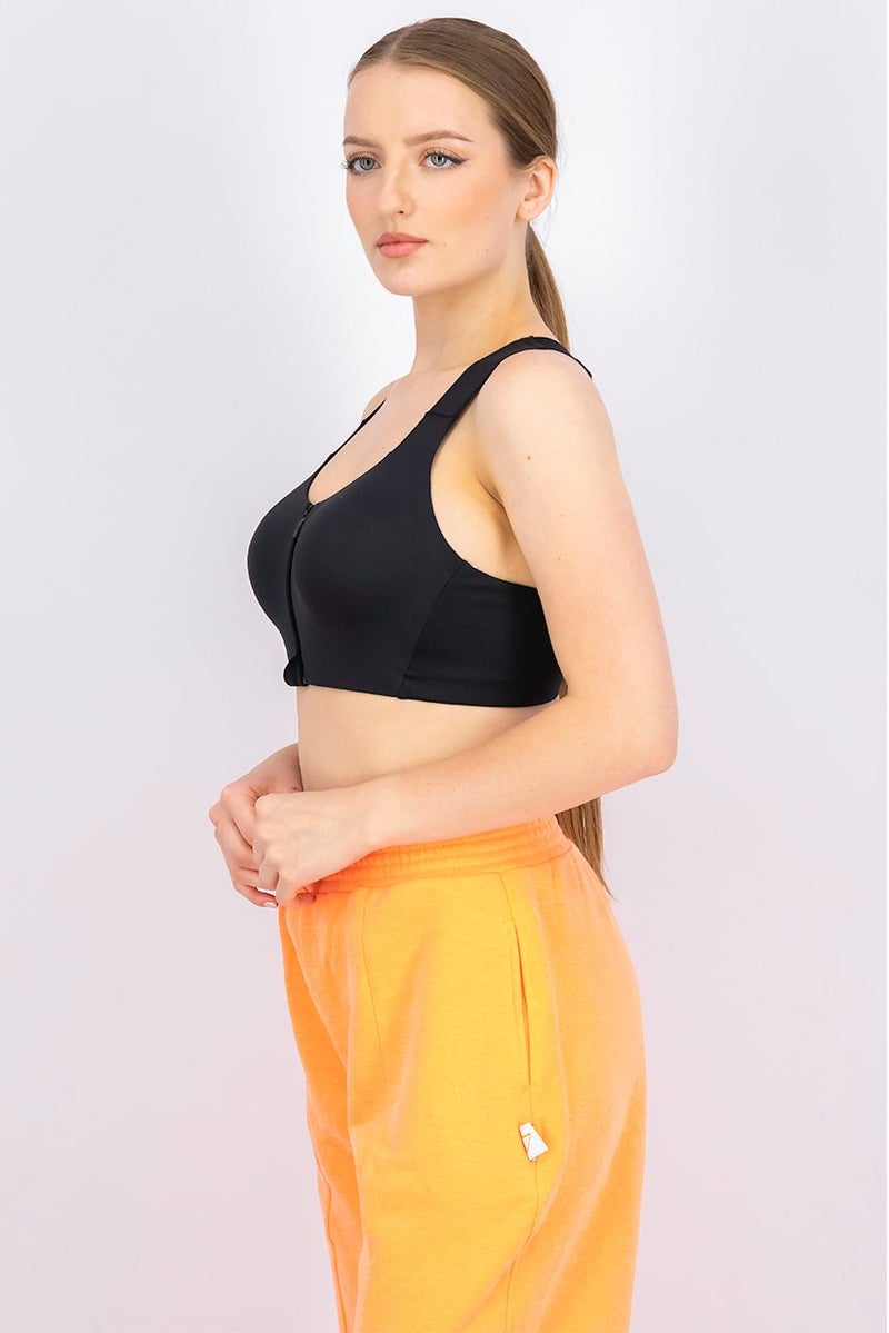 Adidas حمالة صدر رياضية مبطنة للنساء، سوداء - Image 2