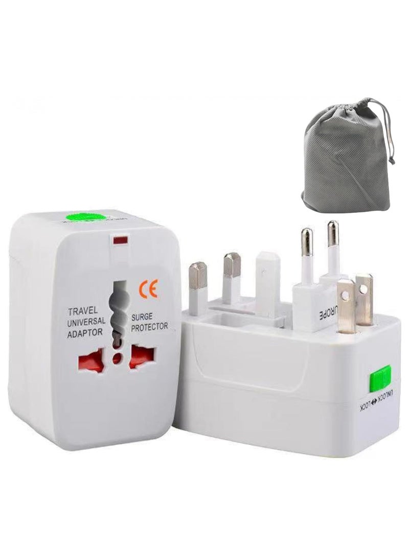 Travel Adapter, International Adapter, Global All-in-One Universal Plug Adapter, Adapter Plug for Australia,European UK US AU Ireland AU  - Image 1