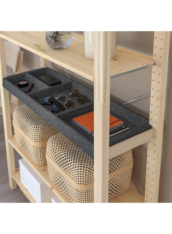 erorex Shelf, dark grey/felt, 83x30 cm - Image 3