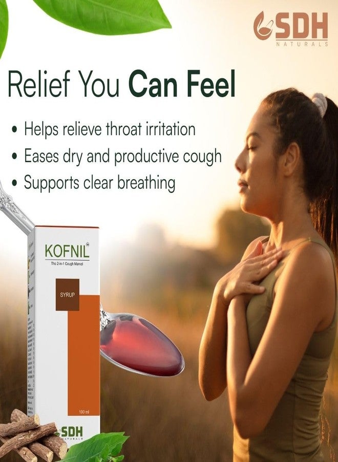 SHREE DHANWANTRI HERBALS SDH Naturals Kofnil Syrup Pack of 4 (4X100 ml) - Image 3