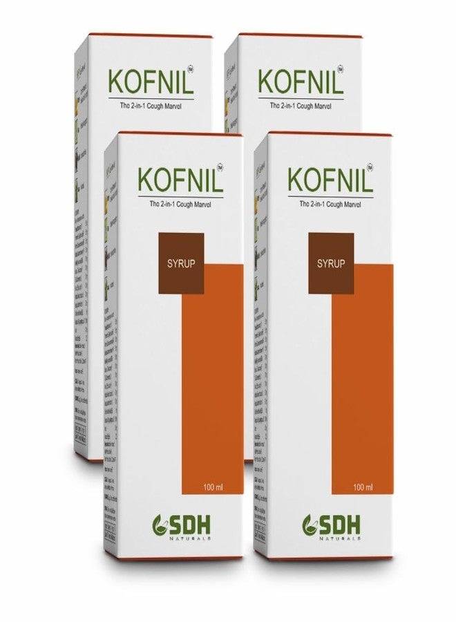 SHREE DHANWANTRI HERBALS SDH Naturals Kofnil Syrup Pack of 4 (4X100 ml) - Image 1