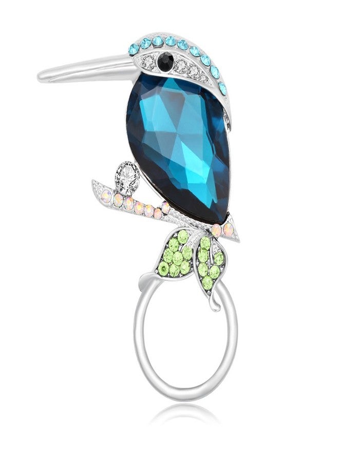 NOUMANDA Retro Jewelry Crystal Rhinestone Woodpecker Animal Brooches Brooch Pins,Bird Eyeglass Holder