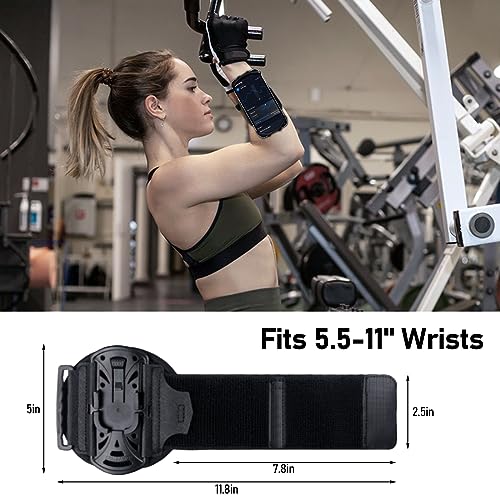 HLOMOM Wristband Phone Holder for Running,Forearm Armbands 360° Rotatable & Detachable Compatible with All 4.5-7 inch Cellphone for iPhone 16/15/14/Pro/ProMax/13/12/11/mini/XS/XR,for Workout Jogging - Image 4