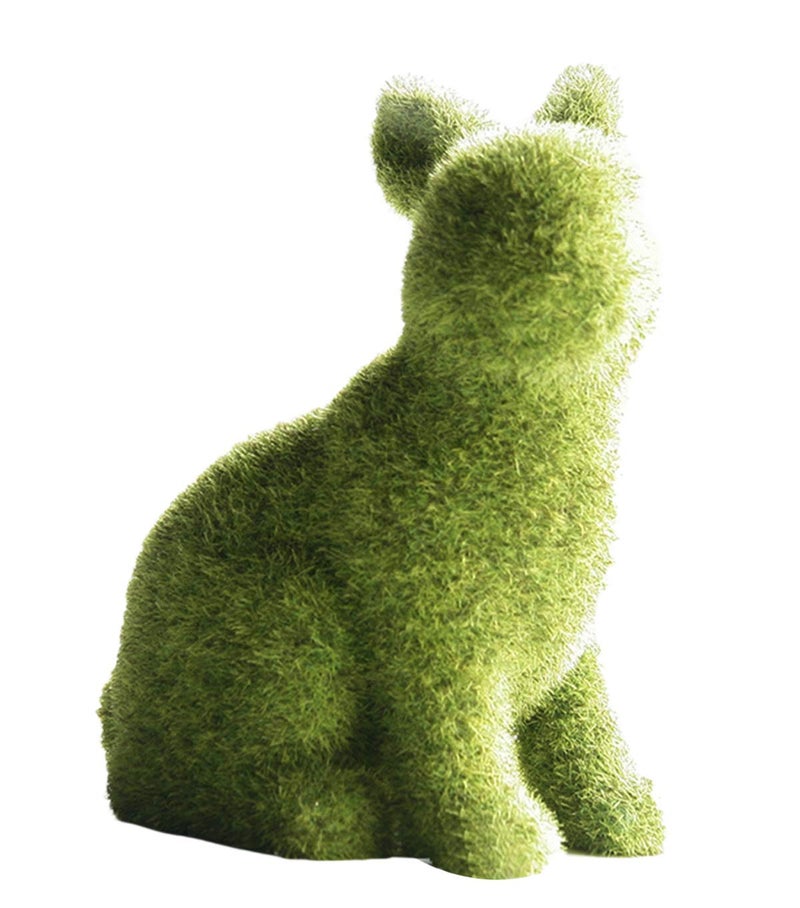 Easter Moss Bunny Flocked Rabbit Statue Figurine Festival Garden Yard Home Party Ornament Decoration - Image 3