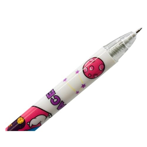 Lopenle 12PCS Novelty Spaceman Pens Astronaut Pens Retractable gel Pen Interplanetary Space Roller ball Black Ink For School Supplies Office Party Birthday. - Image 5