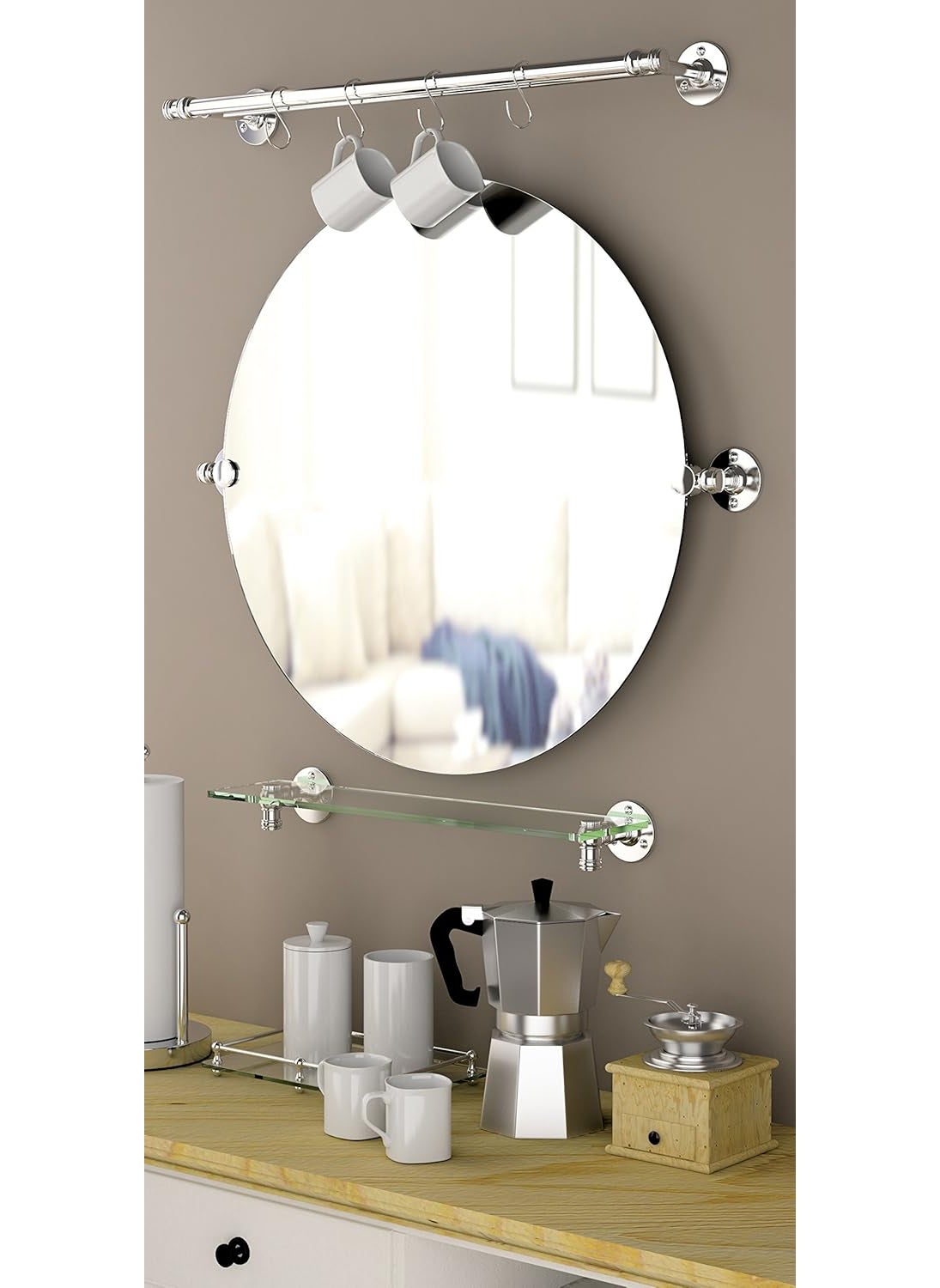 gatco Gatco 4419S Cafe Rectangle Mirror Chrome 315 H x 275 W  - Image 5
