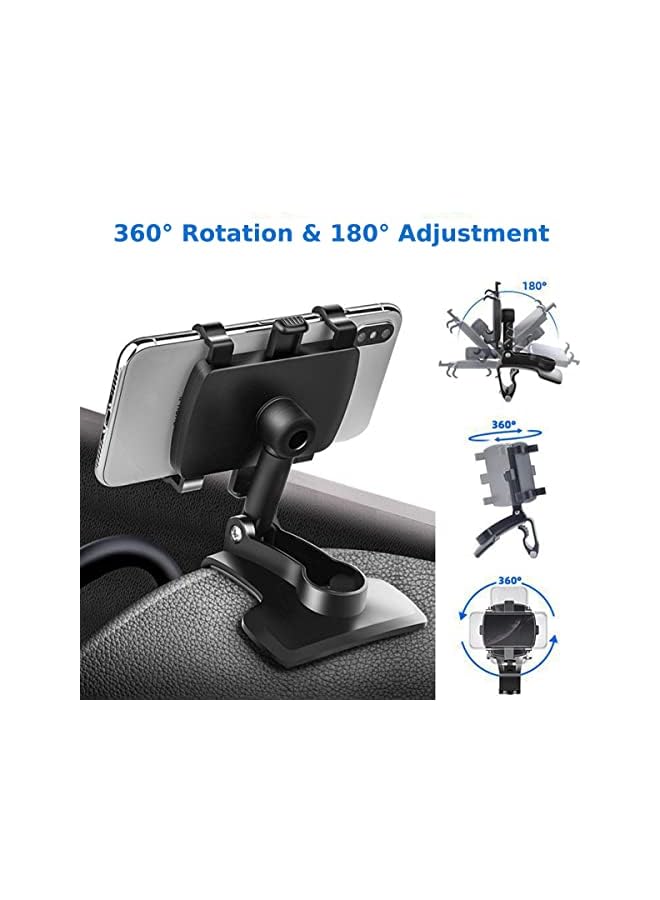 ECVV Dashboard Phone Clip Holder for Car 360 Degrees Rotation Cellphone Mount Non-Slip Car Phone Clip Mobile Phone GPS Display Bracket for Universal Smartphones - Image 3