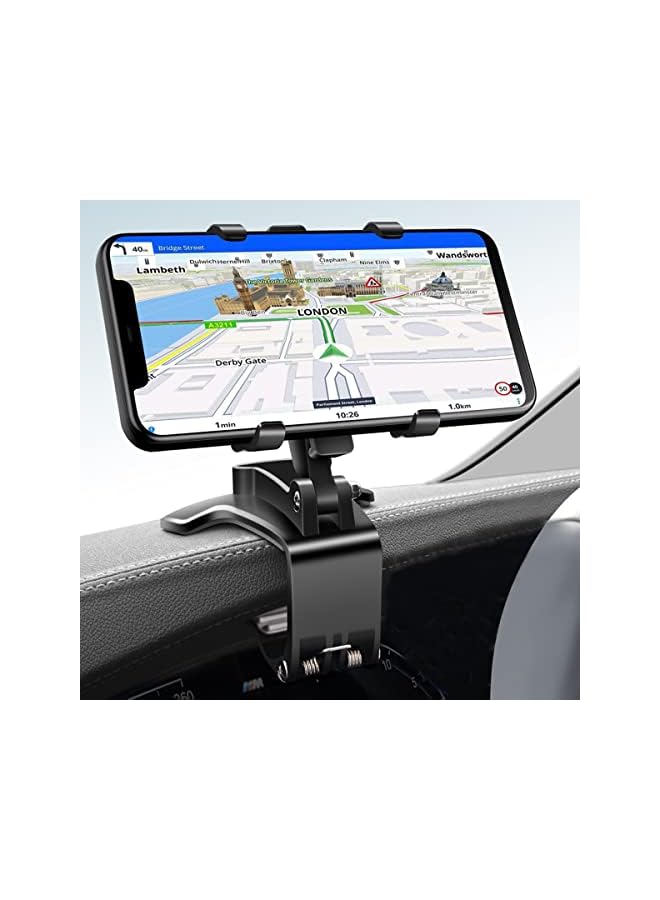 ECVV Dashboard Phone Clip Holder for Car 360 Degrees Rotation Cellphone Mount Non-Slip Car Phone Clip Mobile Phone GPS Display Bracket for Universal Smartphones - Image 1