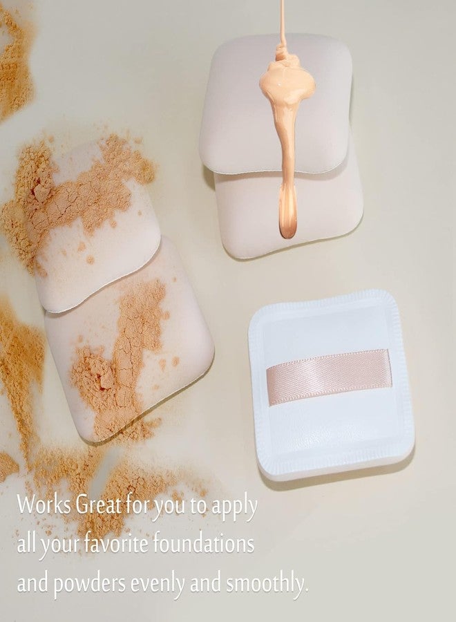 Aternal Korean Makeup Puff, 4PCS Soft Makeup Sponges Teardrop & Square Setting Powder Puff Face Makeup Cushion Puff Beauty Blender Sponge for Foundation Concealer Liquid Cream and Powder, Beginner Friendly - Image 4