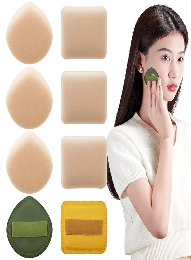 Aternal Korean Makeup Puff, 4PCS Soft Makeup Sponges Teardrop & Square Setting Powder Puff Face Makeup Cushion Puff Beauty Blender Sponge for Foundation Concealer Liquid Cream and Powder, Beginner Friendly - Image 1