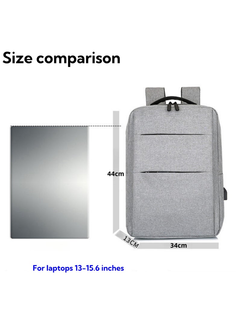 NOVOLAN Laptop Backpack 15 16 Inch, Slim Durable Laptop Bag with USB Charging Port, Water Resistant Backpack Men's Computer Backpack with USB Notebook Backpack Business Casual Backpack 15" 16"(Black)
