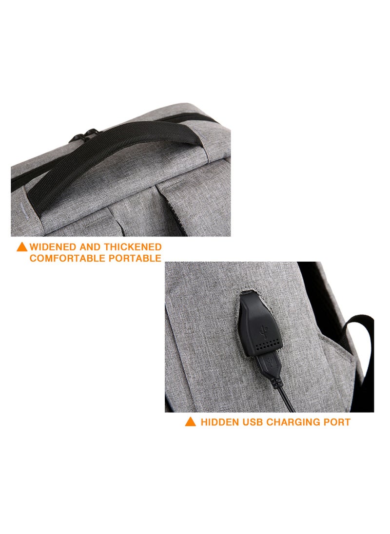 NOVOLAN Laptop Backpack 15 16 Inch, Slim Durable Laptop Bag with USB Charging Port, Water Resistant Backpack Men's Computer Backpack with USB Notebook Backpack Business Casual Backpack 15" 16"(Black)