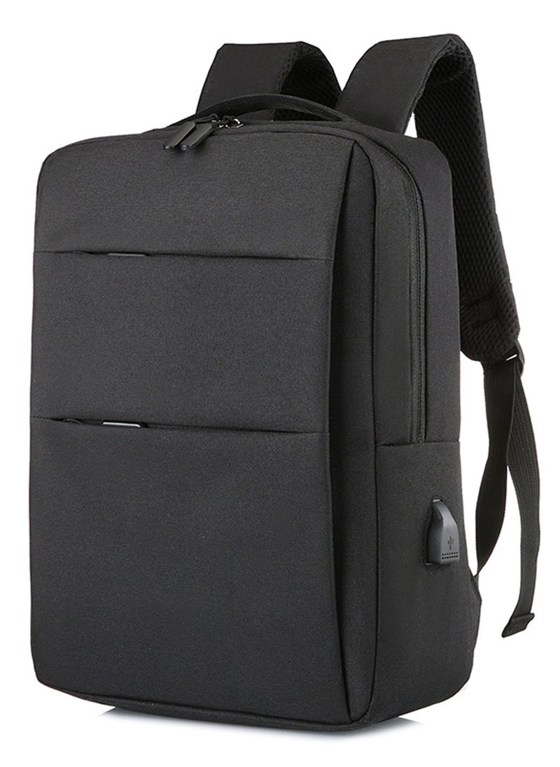 NOVOLAN Laptop Backpack 15 16 Inch, Slim Durable Laptop Bag with USB Charging Port, Water Resistant Backpack Men's Computer Backpack with USB Notebook Backpack Business Casual Backpack 15" 16"(Black)
