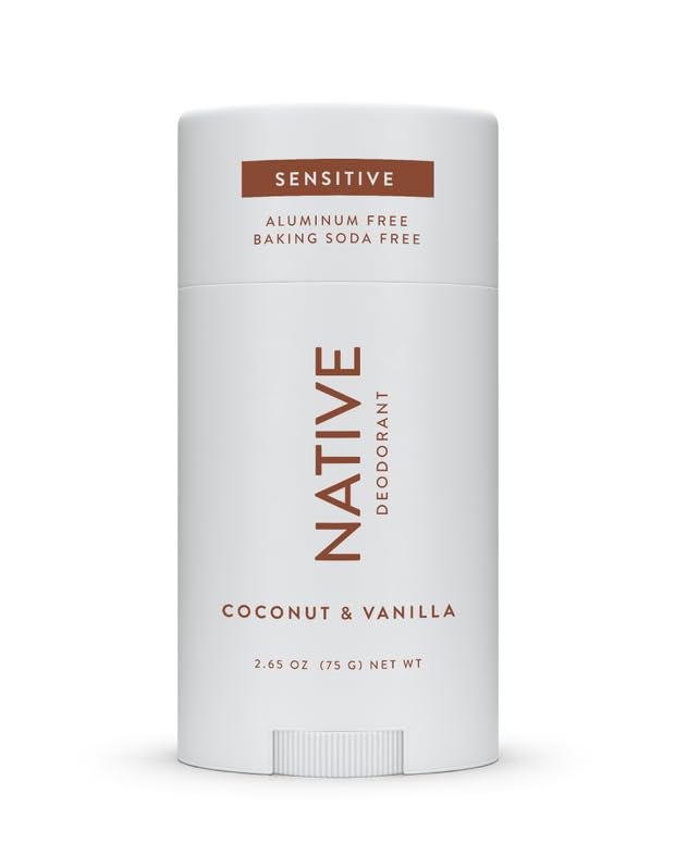 Native Sensitive Deodorant Contains Naturally Derived Ingredients 72 Hour Odor Control Deodorant for Women Men Aluminum Free with Baking Soda Coconut Oil and Shea Butter Coconut Vanilla