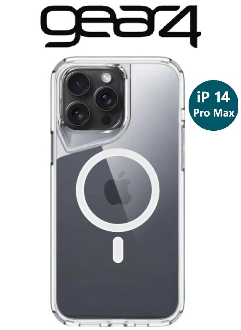 Gear4 iPhone 14 Pro Max Clear Protective Case Shock Resistant Cover with Raised Camera Lip High Clarity Durable Material Phone Case for Everyday Use - Image 1