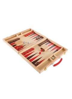 Wood Backgammon Board Game Complete Set With Folding Board For Storage Portable Handle And Full Game Accessories For Adults And Kids (80Hchbk)