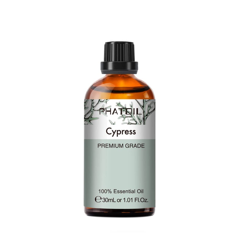 PHATOIL Cypress Essential Oil, 1.01Fl.Oz (30ML) PHATOIL Pure Essential Oil Singles for Aromatherapy Diffusers, Humidifiers, Great for DIY Candle and Soap Making, Gift for Friend - Image 2
