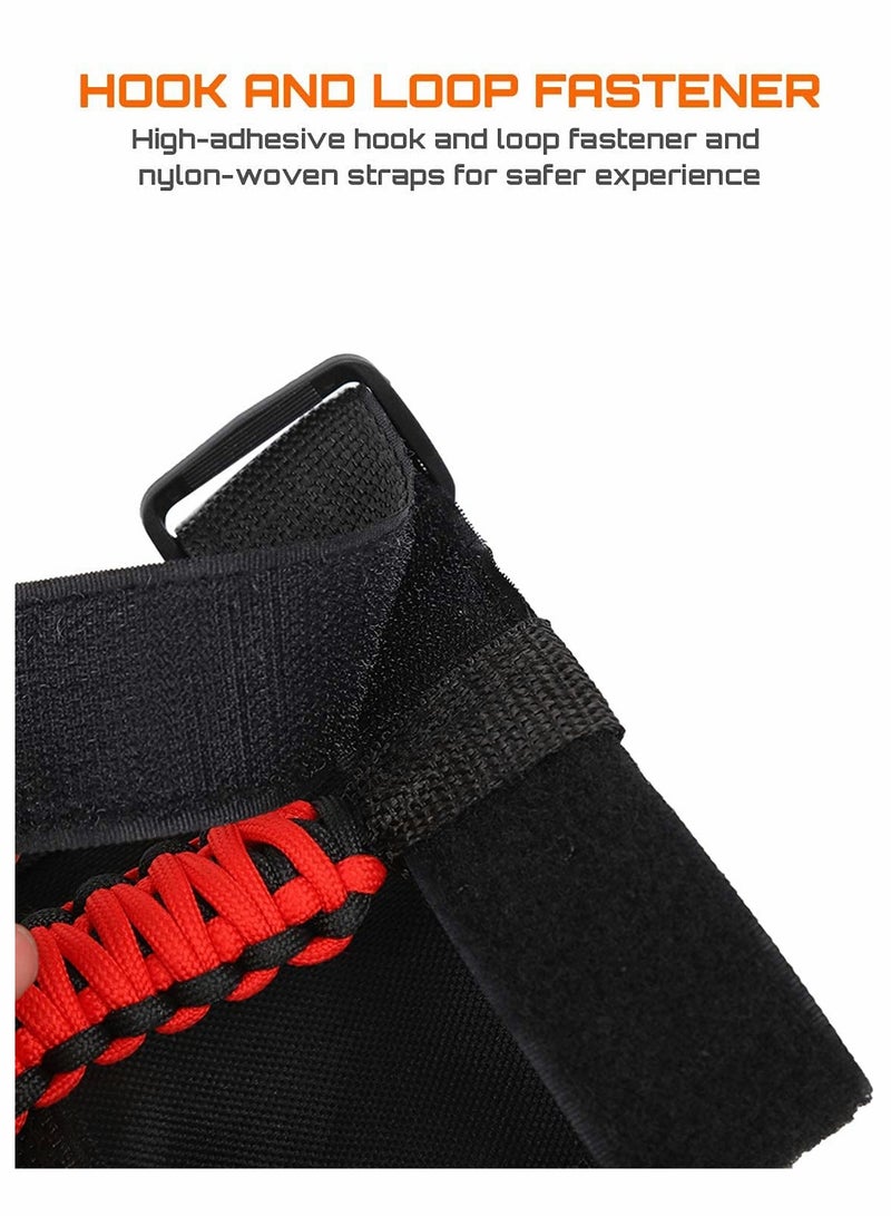 Excefore 4 x Roll Bar Grab Handles Grip Handle for Jeep Wrr YJ TJ JK JL & Gladiator JT 1987-2021, Interior Accessories, Black & Red - Image 5