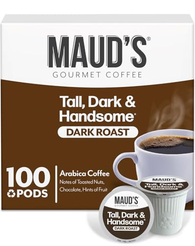 MAUD'S Mauds Dark Roast Coffee Pods 100ct Single Serve Pods  100 Arabica Coffee Compatible with Keurig K Cups Maker - Image 1