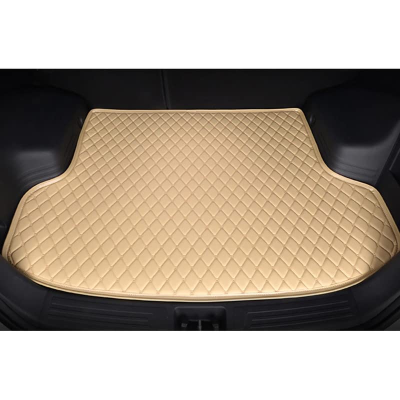 AutoZing® 7D Car Trunk/Boot/Dicky Mat Compatible with Ford Free.Style PU Leatherette 7 Layer Protection Anti Skid Car Accessories Beige - Image 2