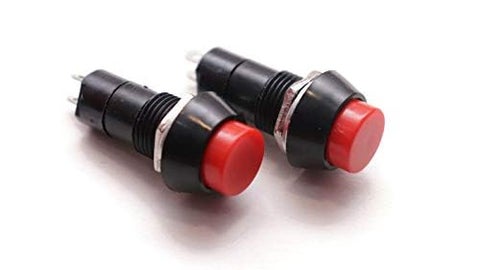 UNIVERSAL HUB Push Button 2Pin SelfLocking SPST RED OnOff Switch PACK OF 2