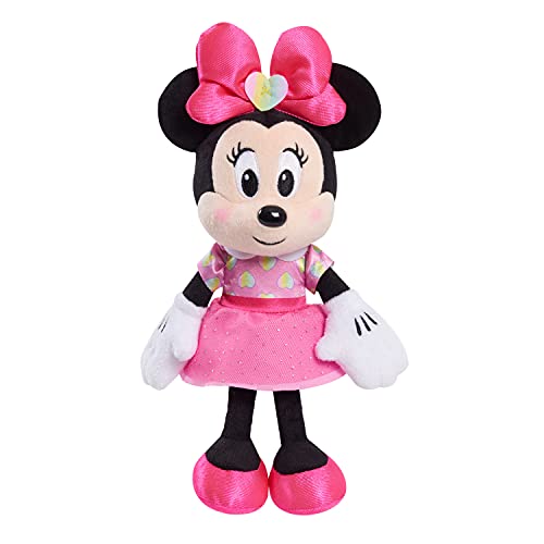 Minnie Disney Junior Minnie Mouse 8Inch Small Hearts Beanbag Plush in Pink Heart Dress Stuffed Animal - Image 1