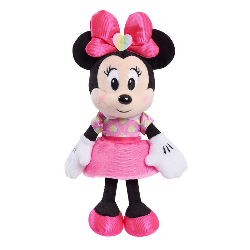 Minnie Disney Junior Minnie Mouse 8Inch Small Hearts Beanbag Plush in Pink Heart Dress Stuffed Animal - Image 2