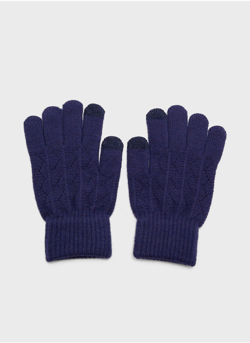 Robert Wood Knitted Gloves  - Image 2