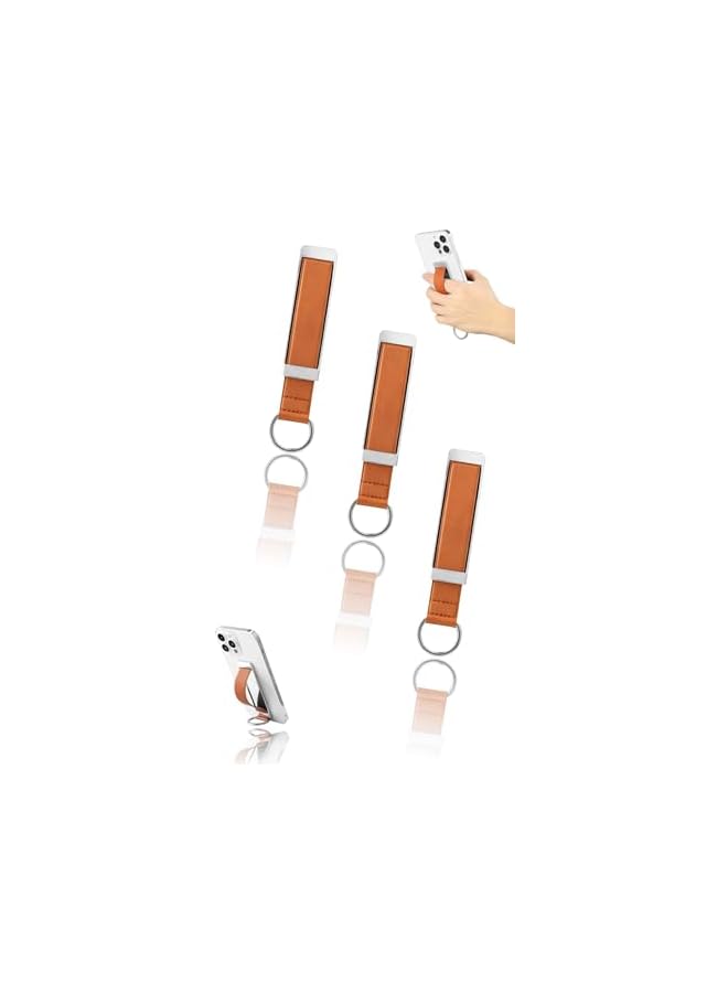 S-TOP Enhance Your Grip, Style, and Convenience with Telescopic Phone Strap Stand - Universal Finger Kickstand for Most Smartphones (3PCS,Brown) - Image 2