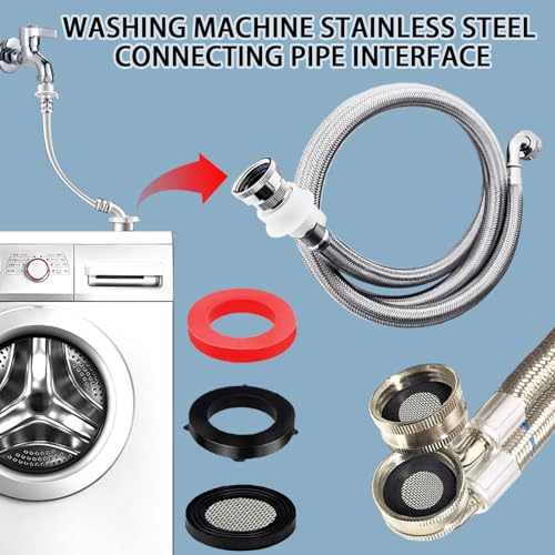 ZDBB 58 PCS Shower Head Garden Hose Screen Filter Gasket.Stainless Steel Water Filter Hose Washer Kit for 1/2,3/4 Inch Plumbing Faucet Screen Fittings and 5/8" Washing Machine Inlet Line Connection - Image 5