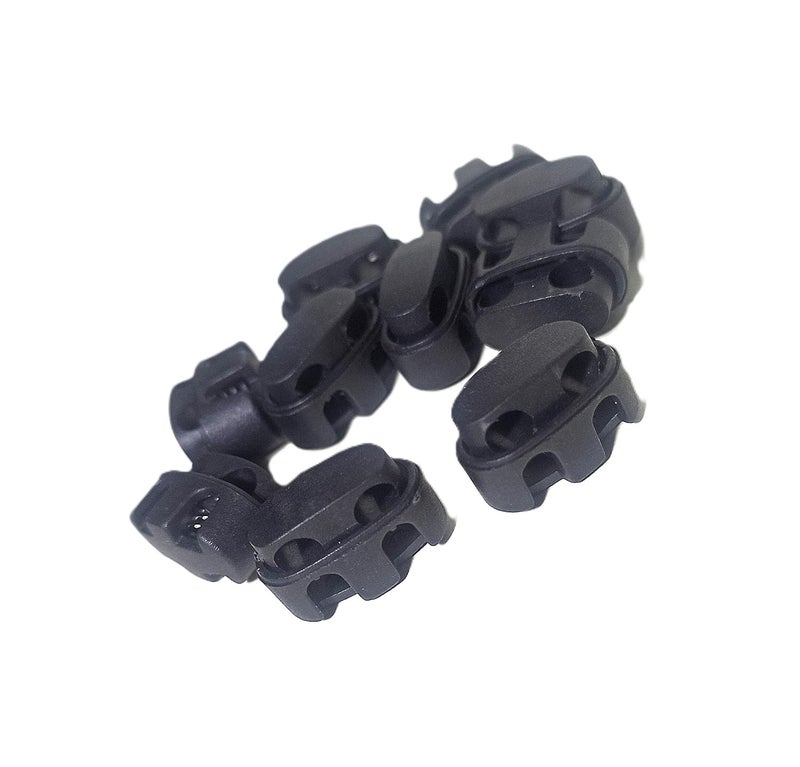 Drawstring Stopper Cord Lock Stopper for Shoelace Paracord Drawstrings Bags Clothing Strings Black Pack of 24 