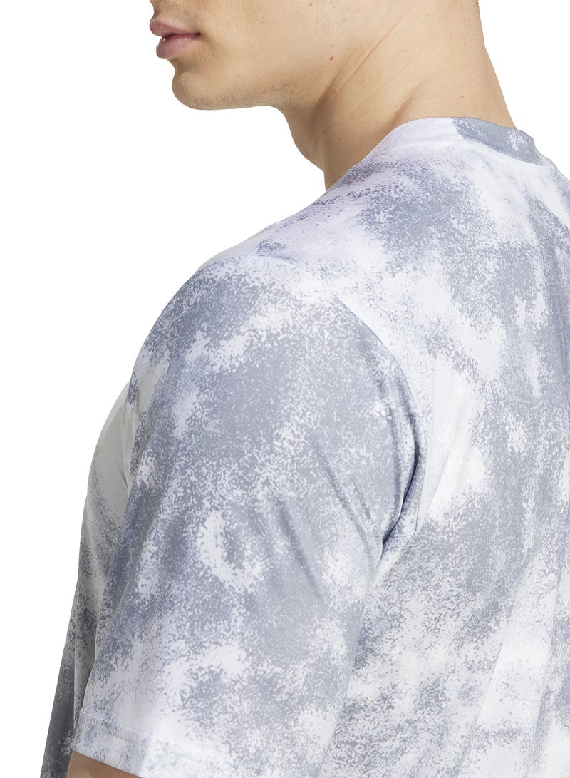 Adidas Training Essential Seasonal All Over Printed T-Shirt  - Image 4