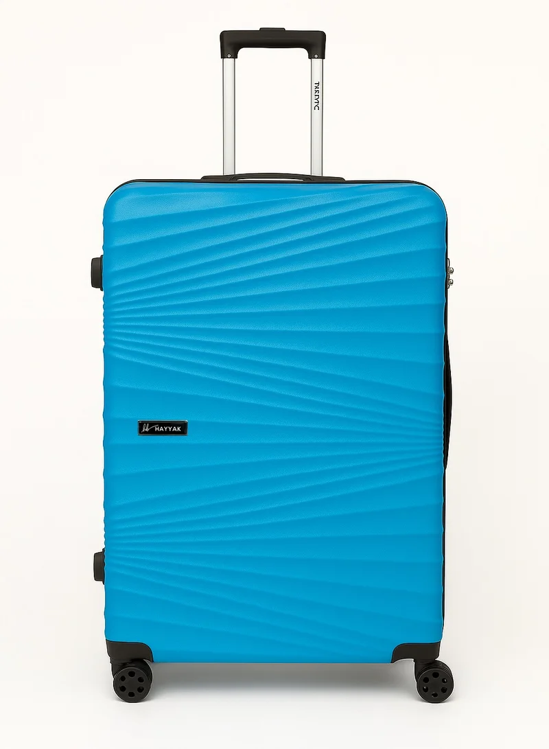 HAYYAK HYK-01 Set of 3 Luggage| ABS Hardside Luggage Trolley| Cabin-20 Inch, Medium-24 Inch, Large-28 Inch| Blue