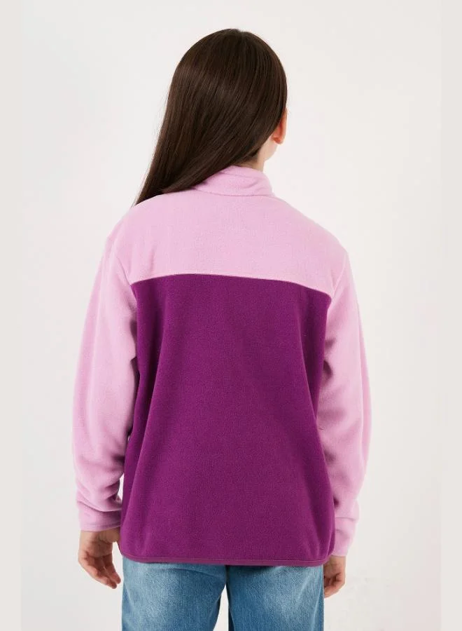 Lela  Lela Soft Texture Half Zipper Color Block Stand Collar 2-Pack Polar Kids POLAR 5905004S2  | Best Price UAE