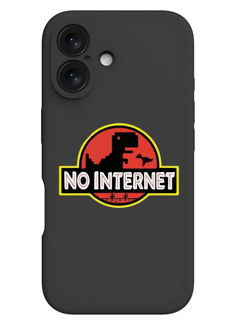 Theodor Protective Slim Fit Case Liquid Silicone Cover with Full Body Protection Anti-Scratch Shockproof Case For Apple iPhone 17 (Black) No Internet - Image 1