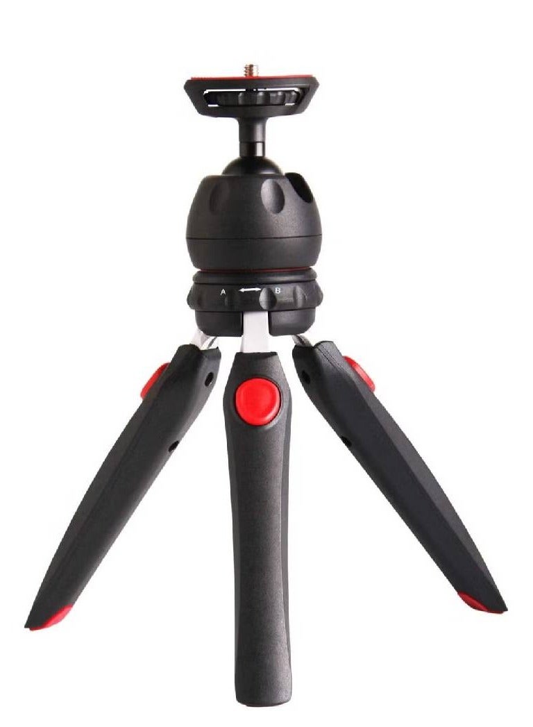 MT35 Mini Tripod Compact Desk Tripod for Camera Lightweight Table Top Stand 2-section Black
