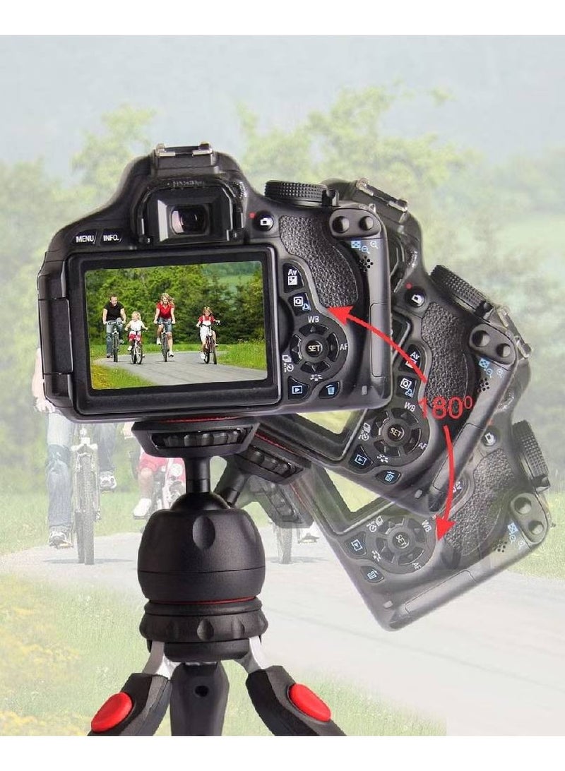 MT35 Mini Tripod Compact Desk Tripod for Camera Lightweight Table Top Stand 2-section Black
