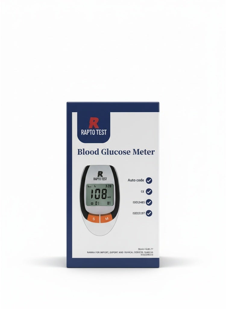Home blood glucose monitor with clear digital display - Image 4