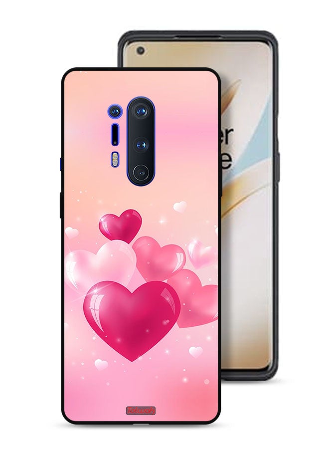 Tolwak OnePlus 8 Pro 5G Protective Case Cover Beautiful Hearts Art - Image 1
