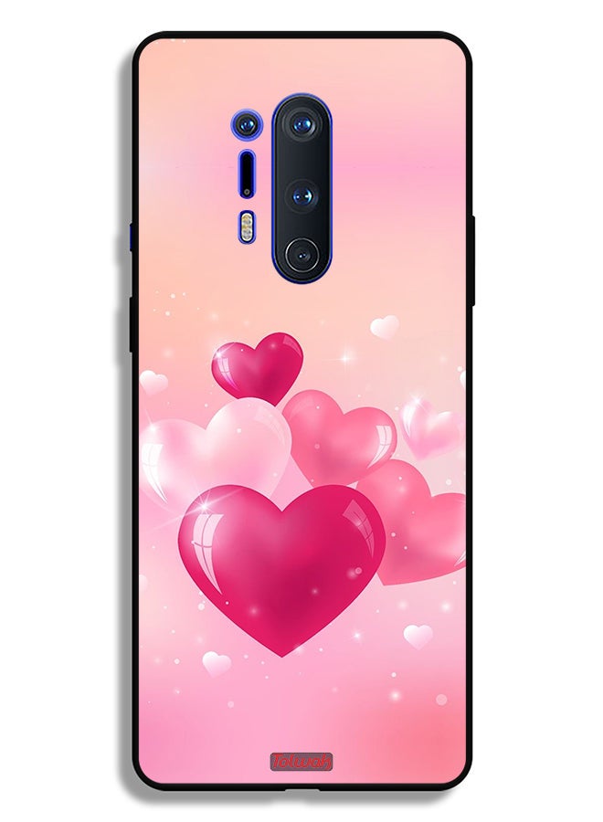 Tolwak OnePlus 8 Pro 5G Protective Case Cover Beautiful Hearts Art - Image 2